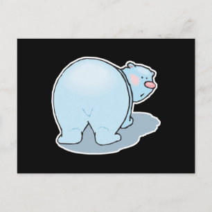 Cartão Postal bunda fofa de urso polar