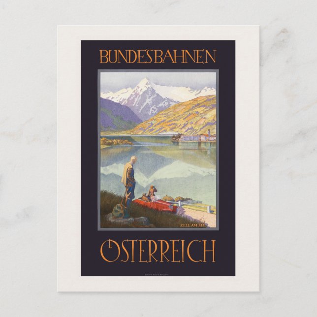 Cartão Postal Bundesbahnen Österreich Viagens vintage 192 (Frente)