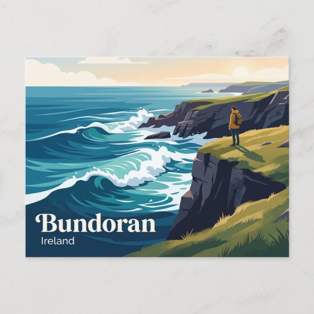 Cartão Postal Bundoran Irlanda (Frente)