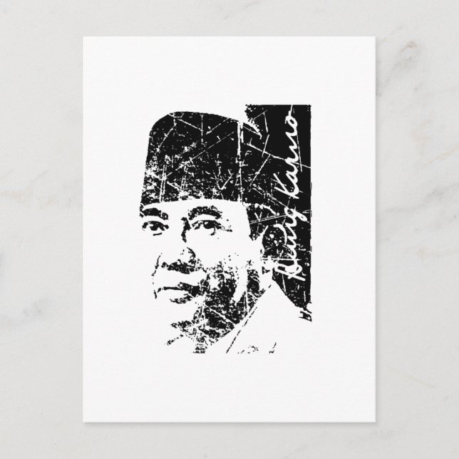 Cartão Postal Bung Karno (Frente)