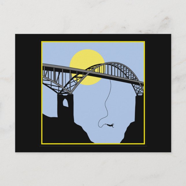 Cartão Postal Bungee Jumping (Frente)