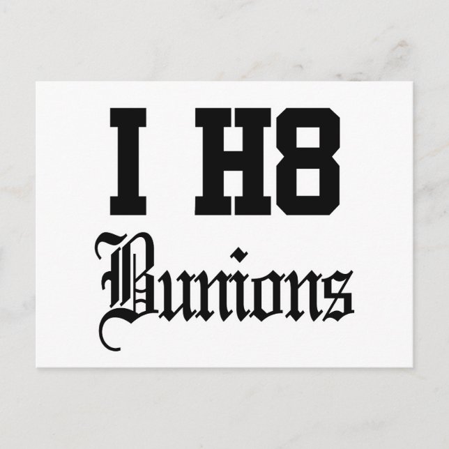 Cartão Postal bunions (Frente)