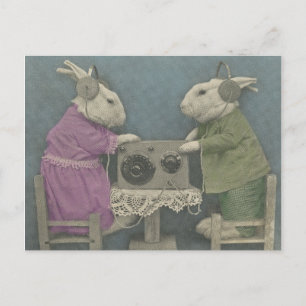 Cartão Postal Bunnies Audiófilos