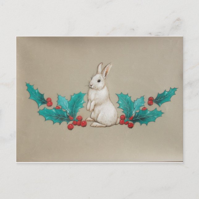 Cartão Postal Bunny Branco (Frente)