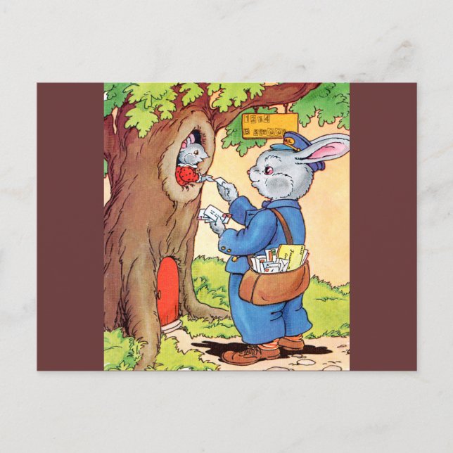 Cartão Postal Bunny e o Mailman (Frente)
