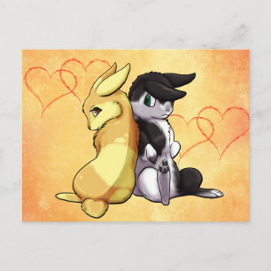 Cartão Postal Bunny Love