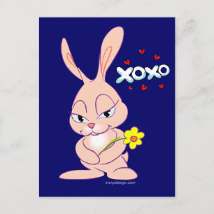 Cartão Postal Bunny Love