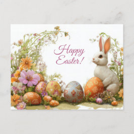 Cartão Postal Bunte Aquarell Oster Postkarte mit Ostereiern