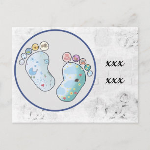 Cartão Postal bunte Babyfüsse