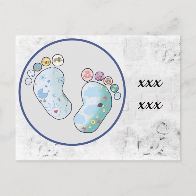 Cartão Postal bunte Babyfüsse (Frente)