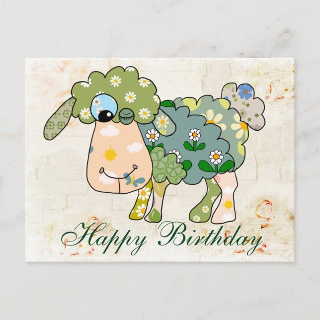 Cartão Postal Buntes Schaf (Frente)