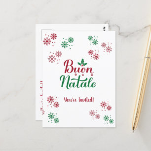 Cartão Postal Buon Natale Italiana Felry Christmas