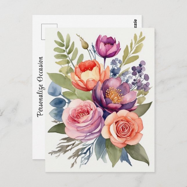 Cartão Postal Buquê bonito de Acondicionamento Floral da Flor de (Frente/Verso)
