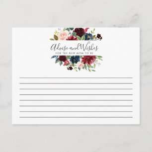 Cartão Postal Buquê Borgonha   Chá de panela   Conselhos/Desejos