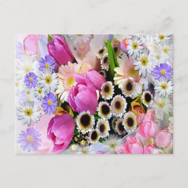 Cartão Postal Buquê de abril (Frente)