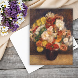 Cartão Postal Buquê de Chrysanthemums Renoir
