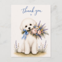 Buquê de Flores Bichon Frise Obrigado