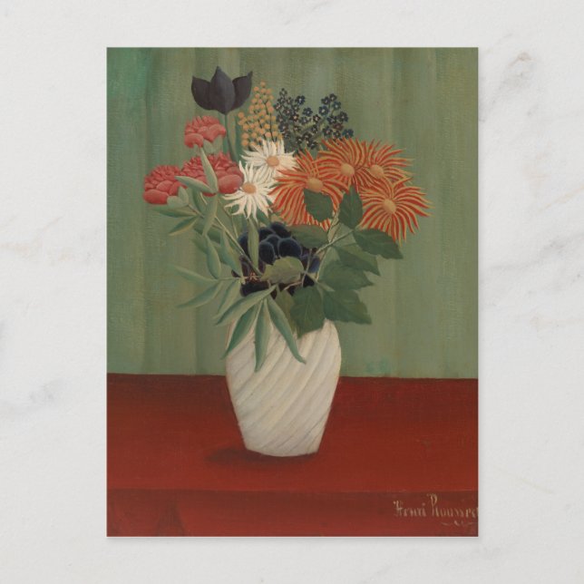 Cartão Postal Buquê de Flores com Astras e Tokyos da China (Frente)