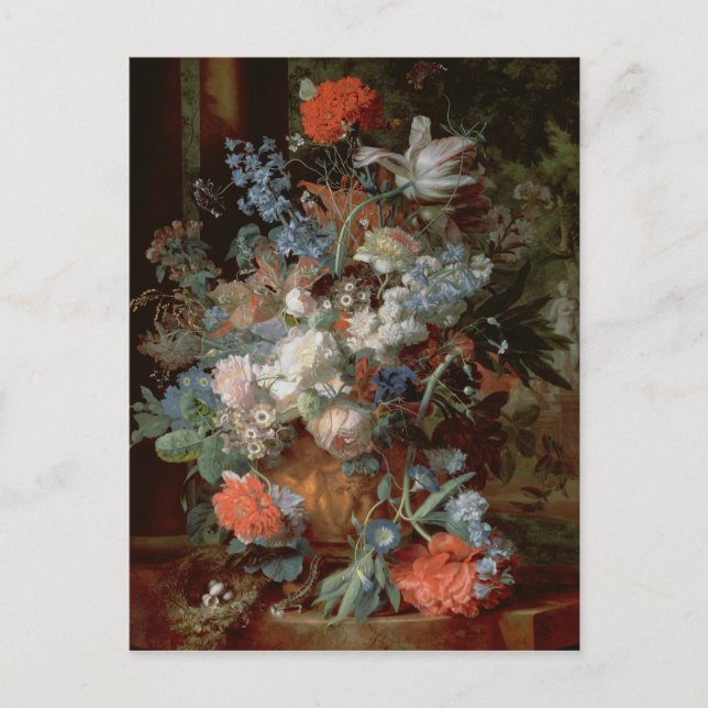 Cartão Postal Buquê de Flores em Paisagem (Frente)