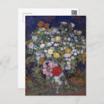 Cartão Postal Buquê de Flores num Vaso | Van Gogh |<br><div class="desc">Buquê de Flores num Vase é uma pintura de 1890 de Vincent van Gogh.</div>