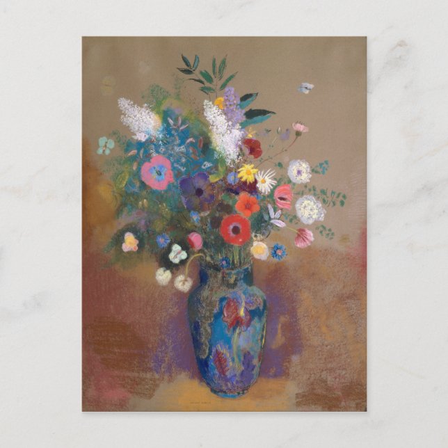 Cartão Postal Buquê de Flores - Odilon Redon (Frente)