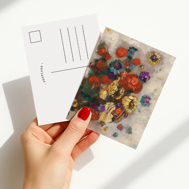 Cartão Postal Buquê de Flores | Odilon Redon (Criador carregado)