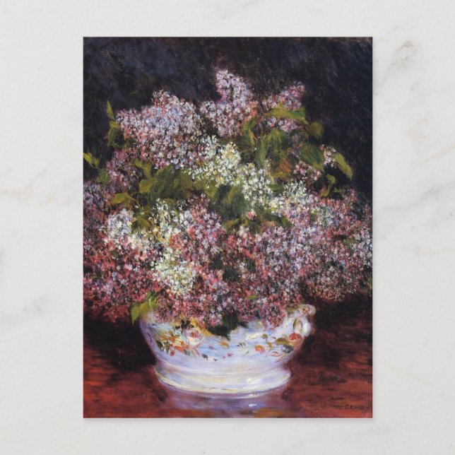 Cartão Postal Buquê de Flores por Renoir (Frente)