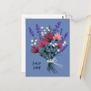 Cartão Postal Buquê de Flores Silvestres Pêsames Lamento a Perda