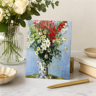 Cartão Postal Buquê de Gladíolos por Claude Monet