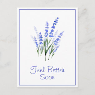 Cartão Postal Buquê de Lavanda em Aquarela