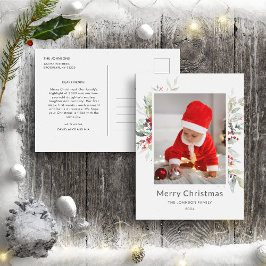 Cartão Postal Buquê de Natal do Relatório Anual das Berries Verm