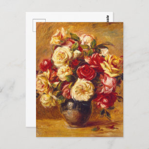Cartão Postal Buquê de rosas, Auguste Renoir