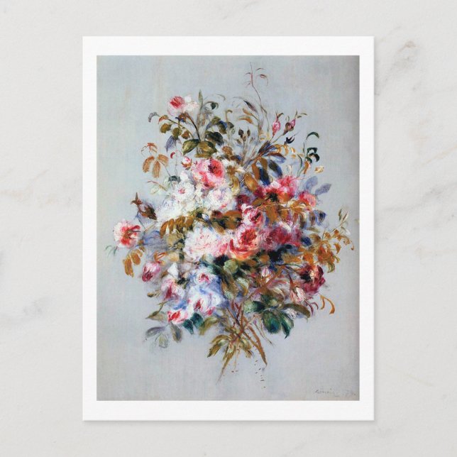 Cartão Postal Buquê de Rosas, Renoir (Frente)