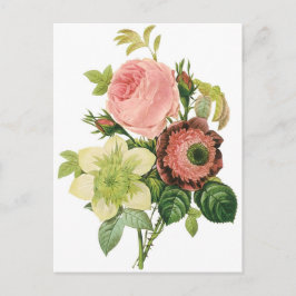 Cartão Postal Buquê de Vintage Rosa