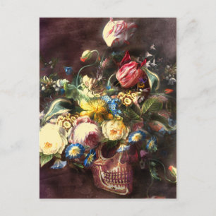 Cartão Postal Buquê do crânio