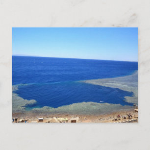 Cartão Postal Buraco Azul Azul na Coluna Scuba