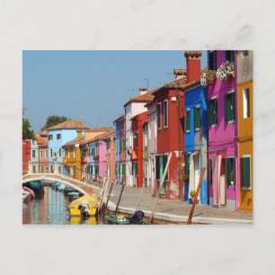 Cartão Postal Burano Colorido