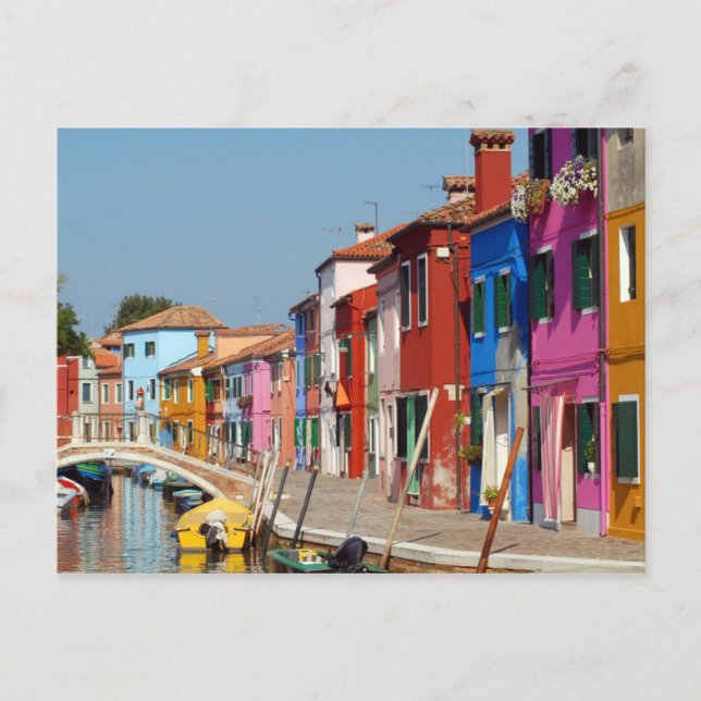 Cartão Postal Burano Colorido (Frente)