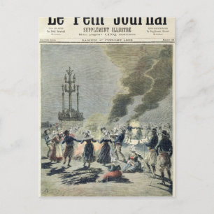 Cartão Postal Burgaras se acenderam para celebrar o solstício d