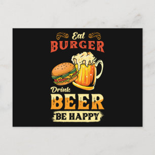 Cartão Postal Burger E Cerveja