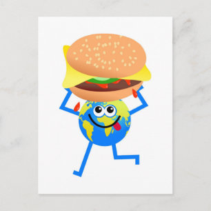 Cartão Postal Burger Globe