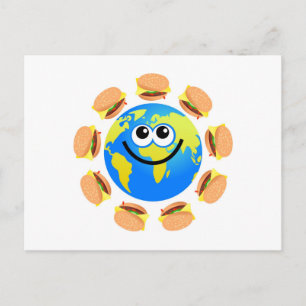Cartão Postal Burger Globe