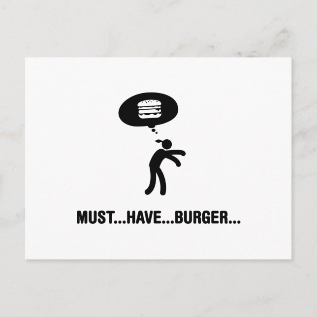 Cartão Postal Burger Lover (Frente)