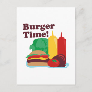 Cartão Postal Burger Time!