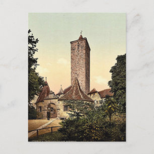 Cartão Postal Burgthor (ou seja, Burgtor), Rothenburg (ou ob der