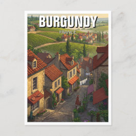 Cartão Postal Burgundy France Viagem