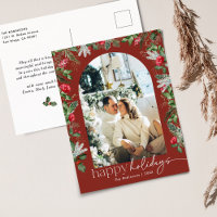 Burgundy Red Botanage Arch 1 Feriado de Foto