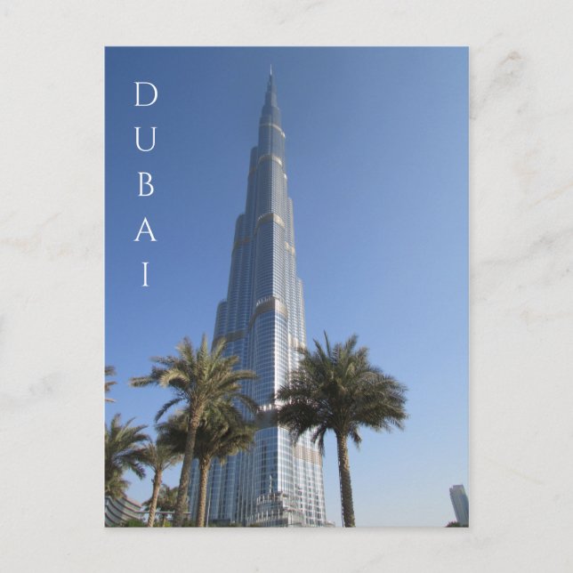 Cartão Postal burj khalifa dubai (Frente)