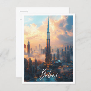 Cartão Postal Burj Khalifa Dubai EAU Emirados Árabes Unidos