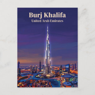 Cartão Postal Burj Khalifa Emirados Árabes Unidos